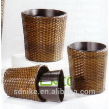 Vase -(16) home & garden furniture wicker/ PE rattan garden flower pot set